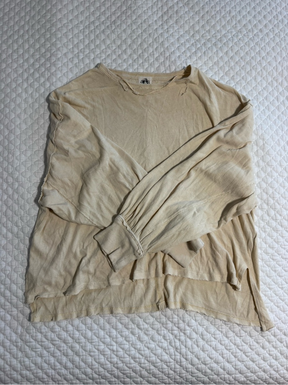 We The Free pale yellow/cream long sleeve